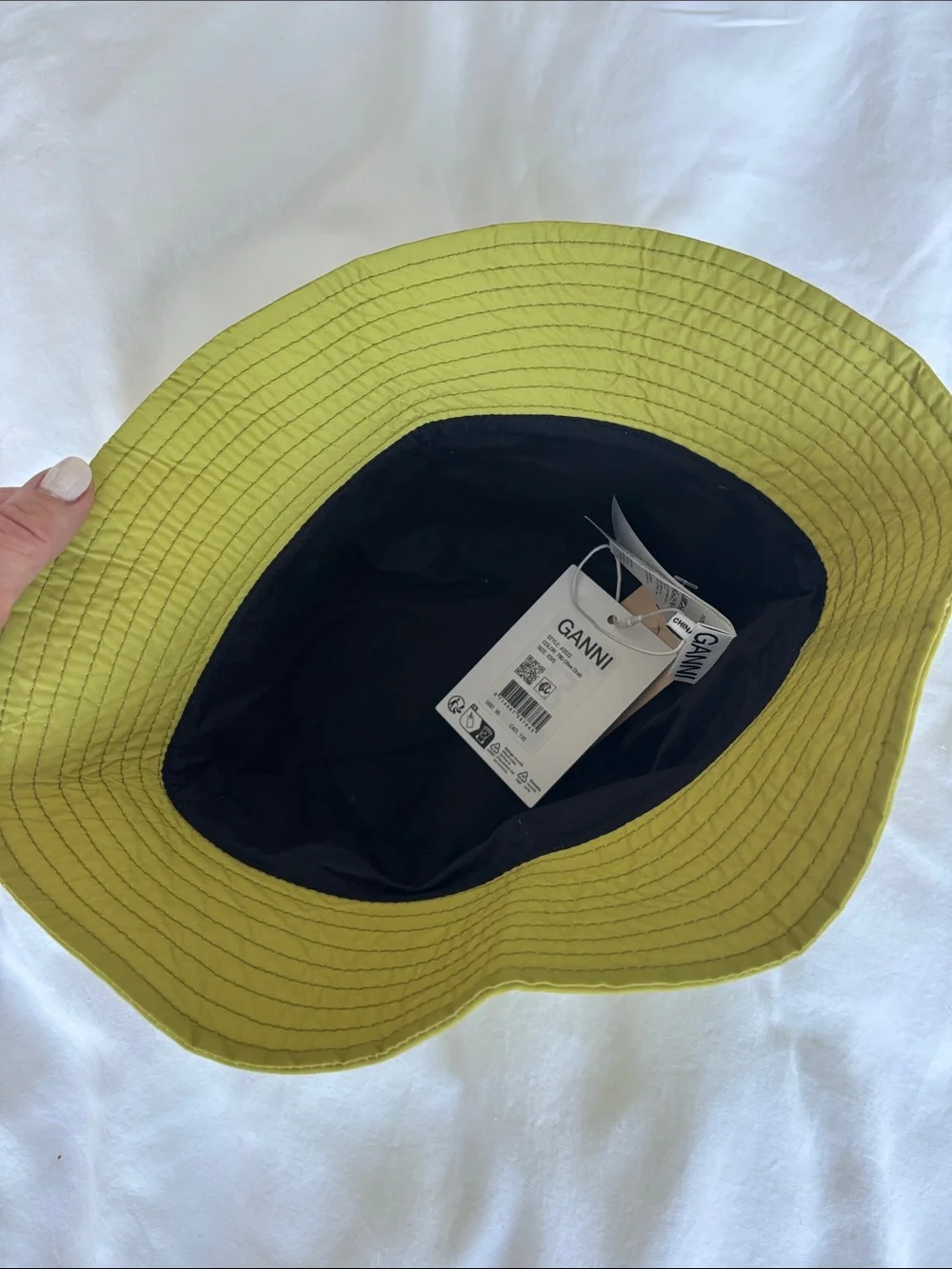 GANNI Lime Green Bucket Hat